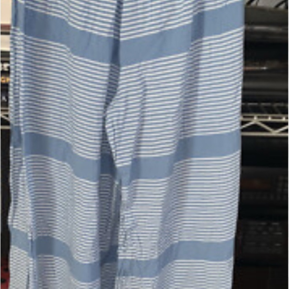 Blue and White Striped Wide-Leg Pants by Ocean Drive NWT Small - Picture 6 of 8